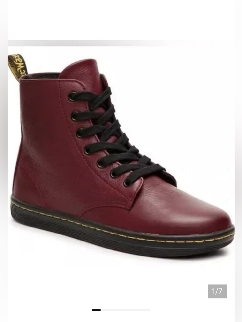 Dr. Martens Leyton Boots Size 6 Cherry Red